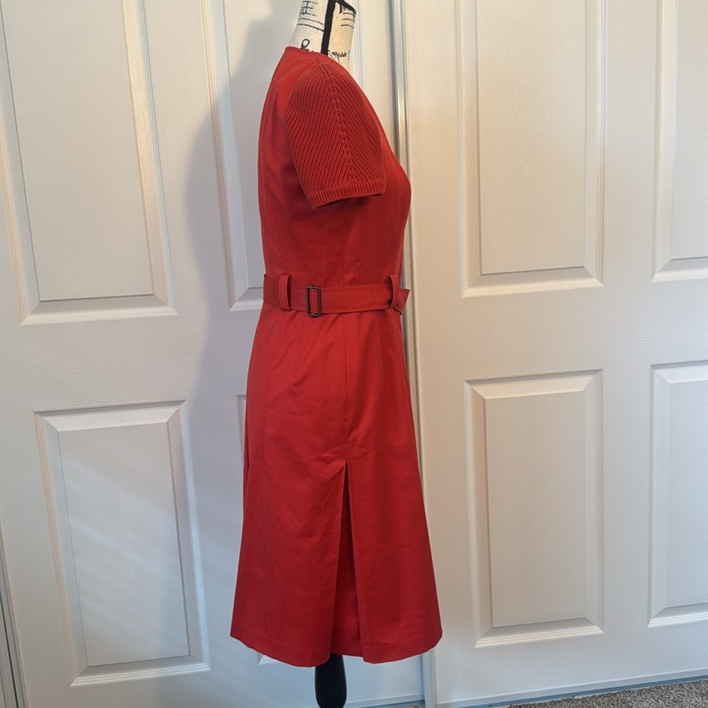 Akris Punto orange/red belted dress - Picture 4 of 11